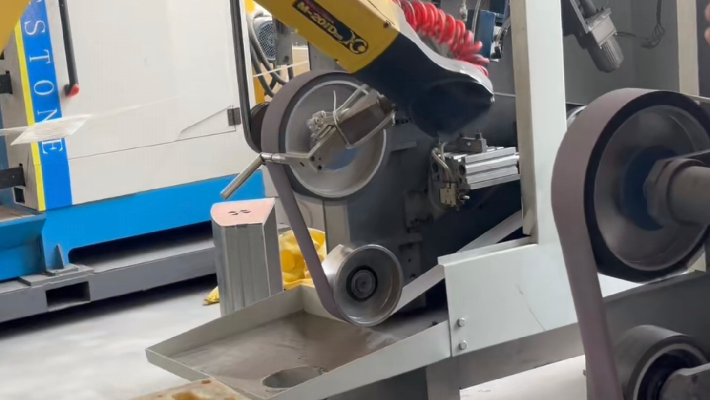 Robotic Grinding And Polishing Solution Featuring Six Axis Robot for Consistent Stainless Steel Surface Finishes and Production Cycles