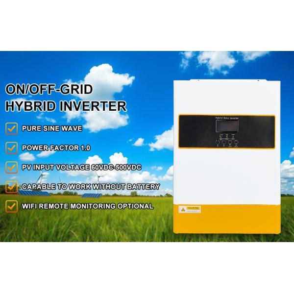 Acceptable Input Voltage Range 170-280VAC For personal Computer 6.2kW Single Phase Solar Inverter with 48V Battery and MPPT