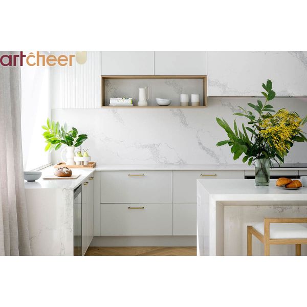 Modern Design White Color Kitchen Cabinet with Functional Storage Solution for Modular Kitchen