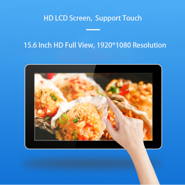 15.6 Inch Smart Dish Recognition Kiosk Intel 8MP Surveillance Camera Capacitive Touch Android Windows OS SDK Enabled Restaurant