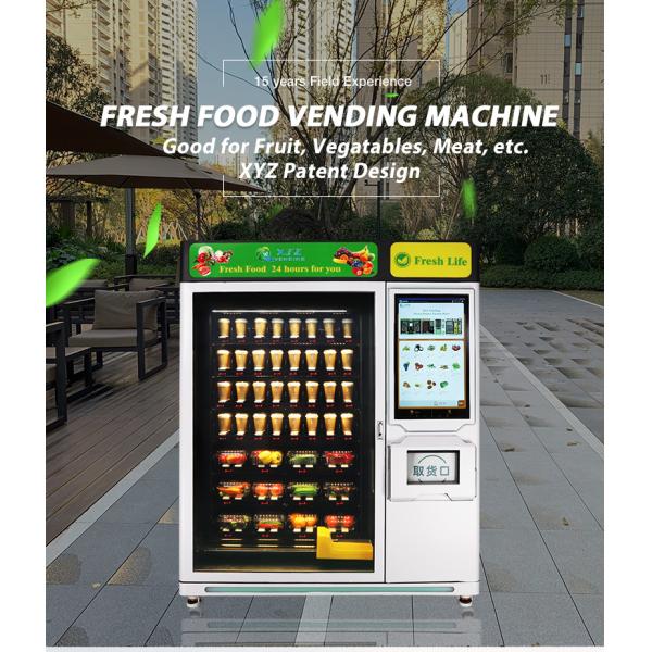 32 Inch Touch Screen Bread Salad Vegetables Fruit Automatic Food Vending Machine for Hospital Shopping Mall