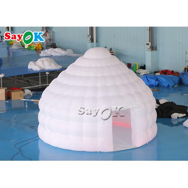 Inflatable Igloo Tent 4m 13ft Led Lighting Igloo Inflatable Dome Yurt Tent For Outdoor Camping