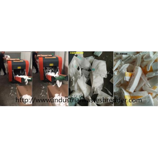 Durable Scrap Crushing Machine , Loose / Baled Type Diaper Recycling Machine