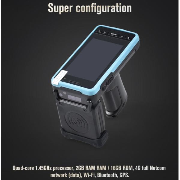 900MHz GEN2 Portable Handheld Rfid Reader Writer Wifi Bluetooth Android 4.2.2