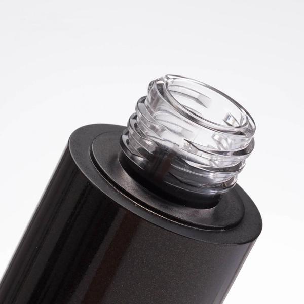 OEM PET Black Airless Lotion Pump Bottle 15ml 30ml 80ml