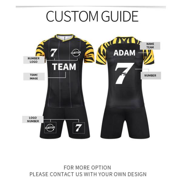 Football Custom Soccer Jerseys Multiple Size Refreshing Sweat Absorption Surface