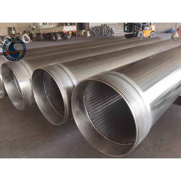 Od 14" Vee Shaped Wire Water Well Screen Pipe With Threaded Ends