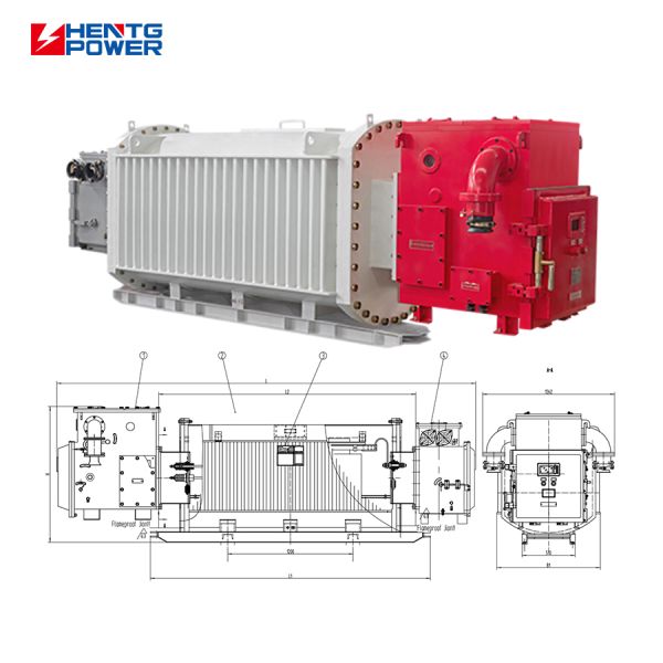 KBSG Series Dry Type Mining Transformer Substation in industrial setting