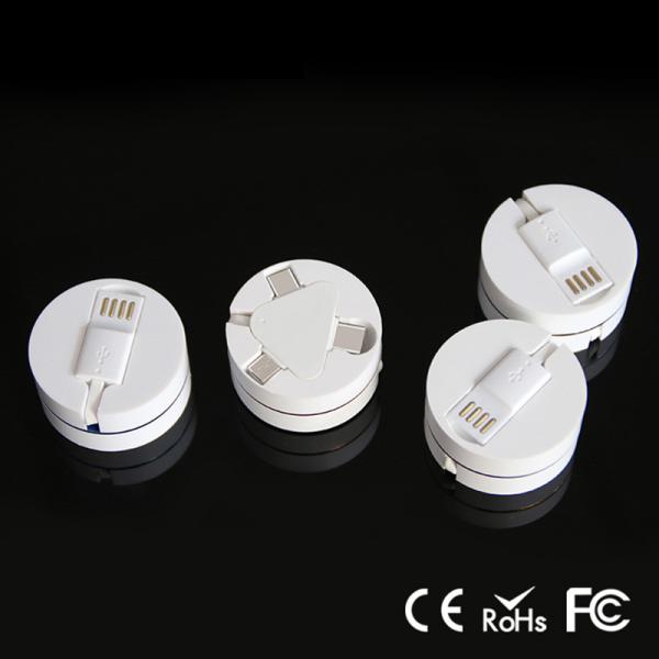 3 In 1 Retractable Length 80cm Micro Type C Cable Fast Charging