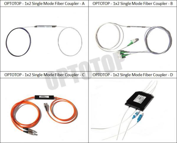 1X2 2 / 98 1310 / 1550 nm Fiber Optic Single Mode Fbt Coupler 0.25 mm / 0.9 mm package A / B