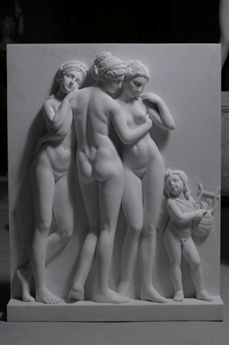 white marble carved panel for indoor