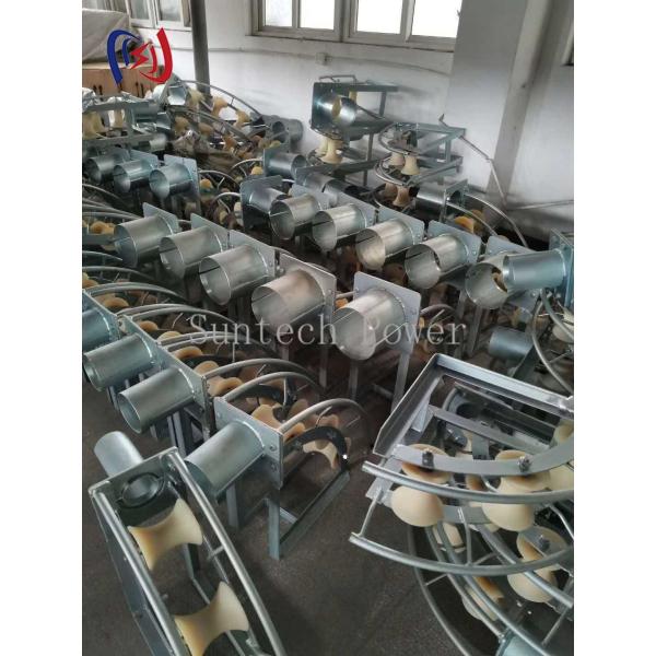 C Series Cable Pulley Roller 80 - 200mm Three Rollers Cable Entrance Protection Roller