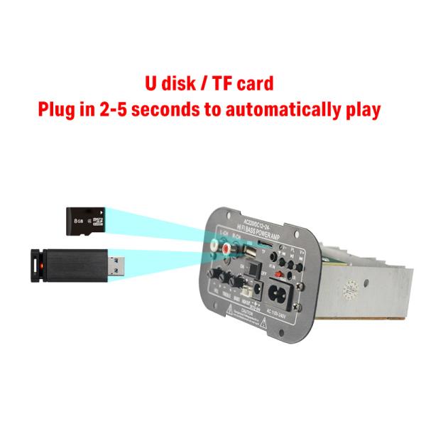 Digital Audio Amplifier Board with Bluetooth Connectivity for Car Motorcycle and Home Audio
