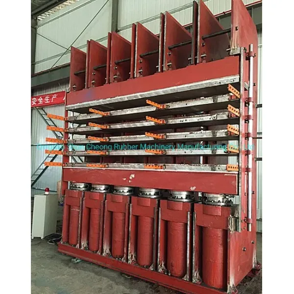 Automatic PLC Controlled Tire Tread Vulcanizing Press with 4 Dual-Action Cylinders for Efficient Rubber Vulcanization