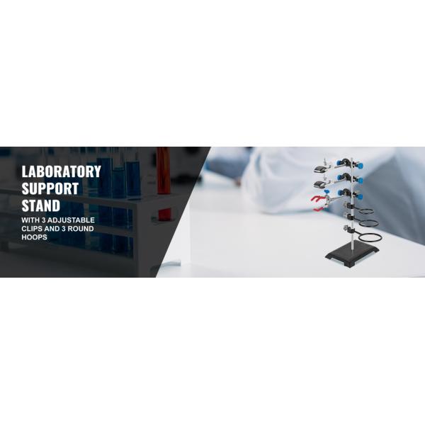 Laboratory Grade Metalware Set - Support Stand Premium Iron Material Laboratory Stand Support Lab Clamp Flask Clamp
