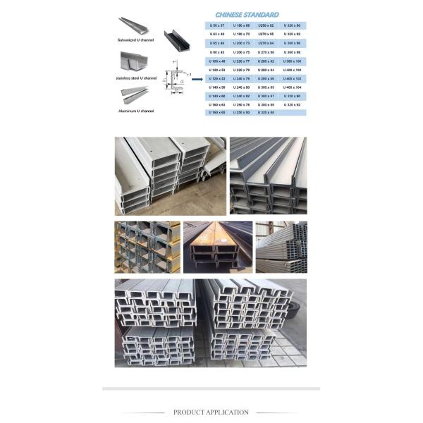 U-Shape Steel Channel Galvanized U Profile