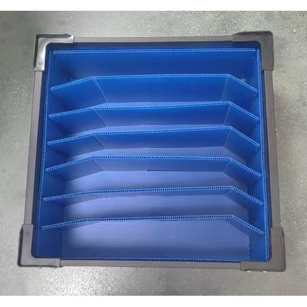 Blue Plastic Reusable Boxes Anti Static PP Crates Plastic Turnover Box