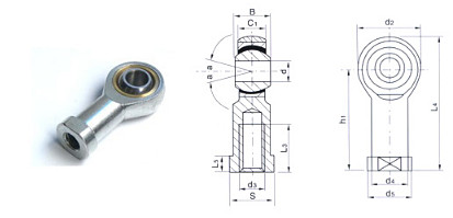 Galvanized 20MM Spherical Oscillating Ball Bearing Rod End