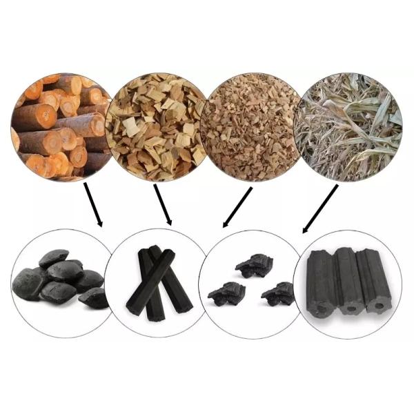 Horizontal Carbonization Charcoal Making Furnace Palm Kernel 250kg/ Batch OEM