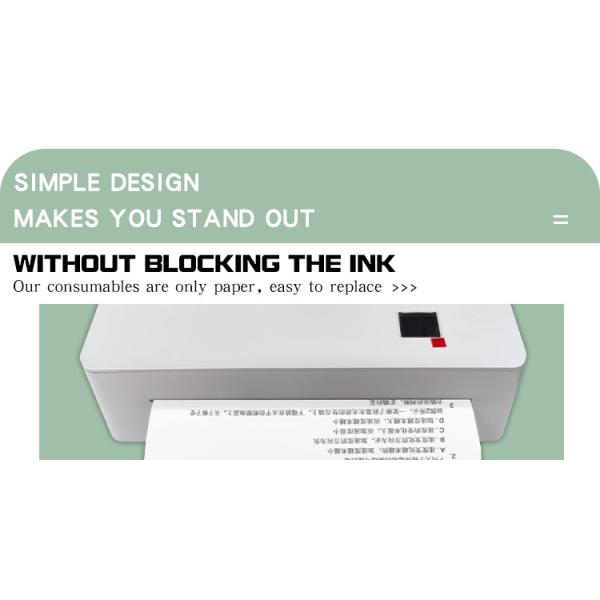 Status Indication and Printer Setting A4 Mini Thermal Receipt Printer for Any Device