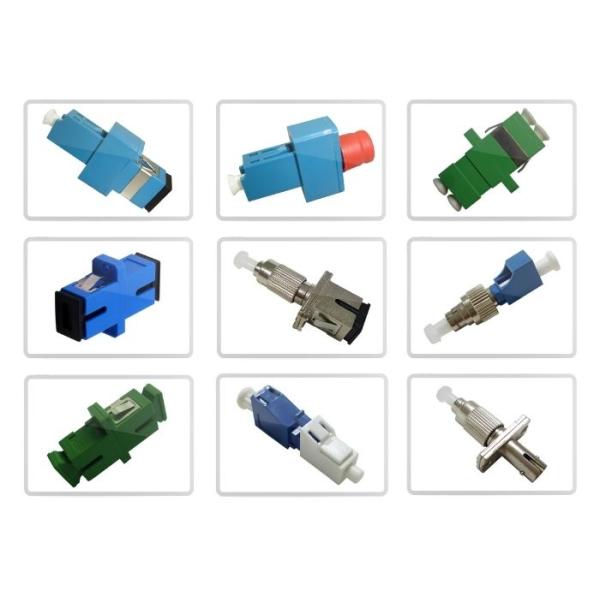 SC APC To SC APC Simplex Fiber Optic Adapter With Ceramic Sleeve For Patch Panel