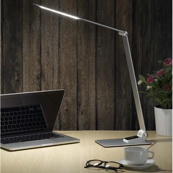 Memory Function Wireless LED Table Lamp 9W 2500Lux Luminous Dark Gray / Silver