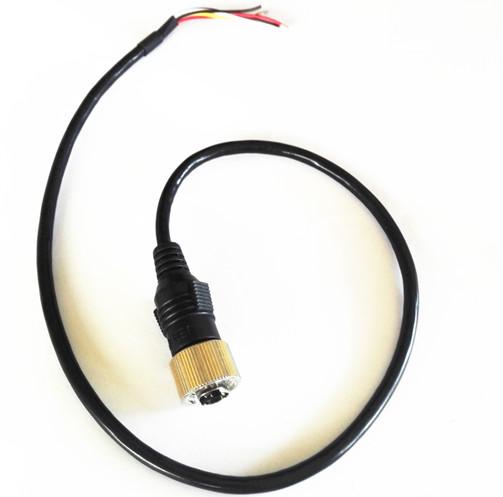 6 Poles M12 Screw Lock Driving Reverse Camera Cable PVC Insulation