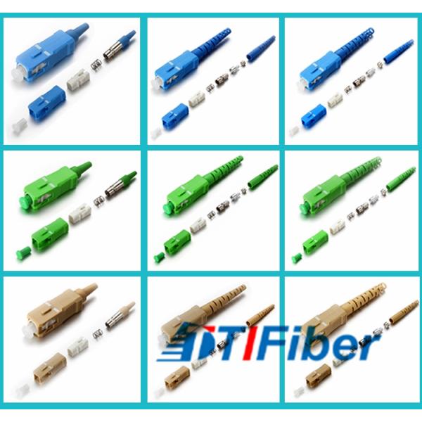Plastic Material Fiber Optic Cable Connectors SC UPC SM MM Type For FTTH Network