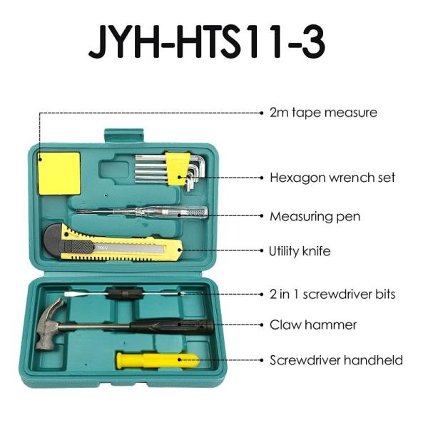 JYH-HTS16-1 Household Tool Sets 10pcs Custom Handmade Toolbox