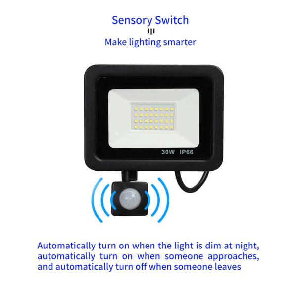 10W - 100W Induction Led flood light With Adjustable PIR Sensor floodlight Street Square Outdoor Lighting
