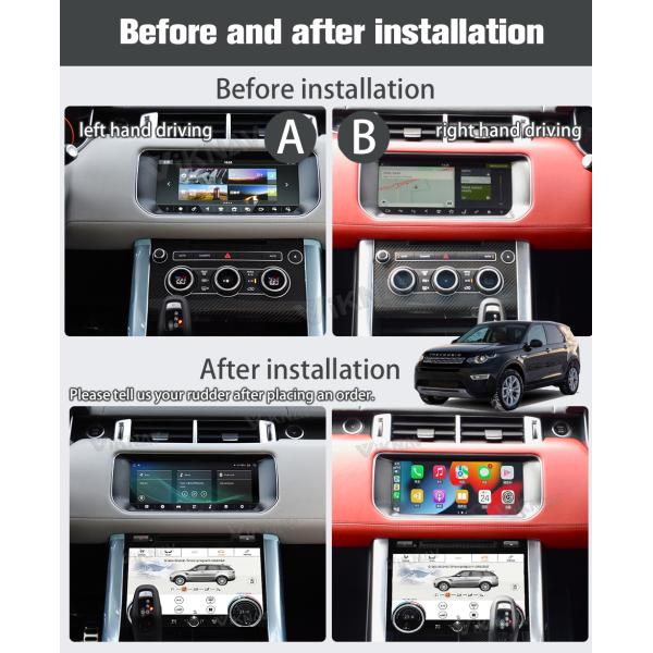 Range Rover Sport L494 Wireless Carplay Android Head Unit And AC Control Screen