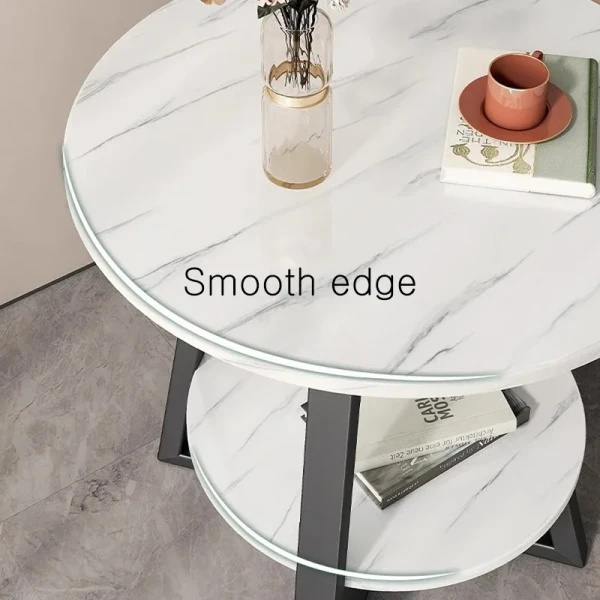 CJ-30 Double-layer Sofa Side Table, Simple Modern Small Tea for Apartment, Living Room Bed End