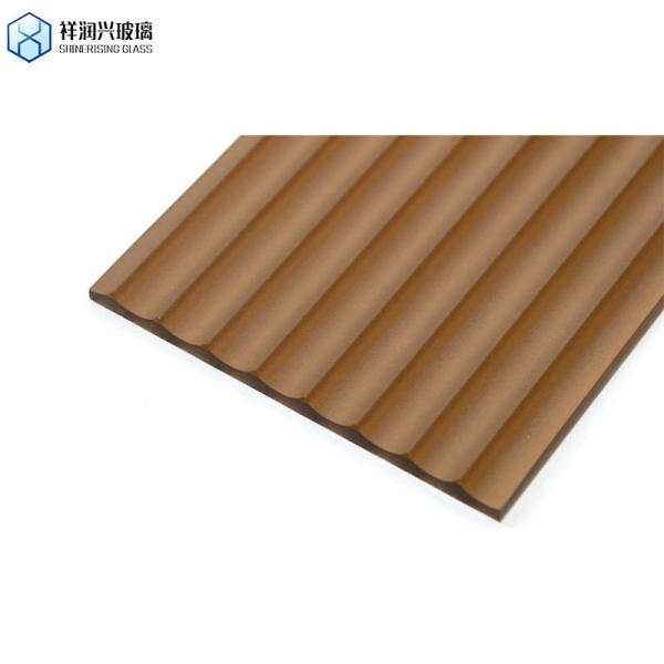 Factory Custom Privacy Glass Window High Quality Patterns Art Glass Brown Embossed Glass