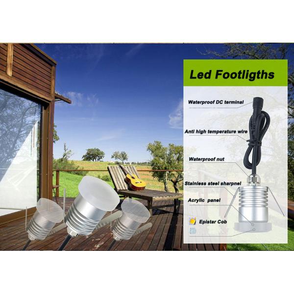 Mini Led Moonlight Footlights Dimmable IP67 12V 24V Wall Floor Deck Corner Light Recessed Spotlight for garden landsc