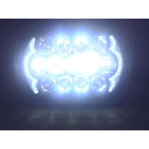 85W Rectangular 5x 7" Black Projector LED Headlights with DRL for Jeep