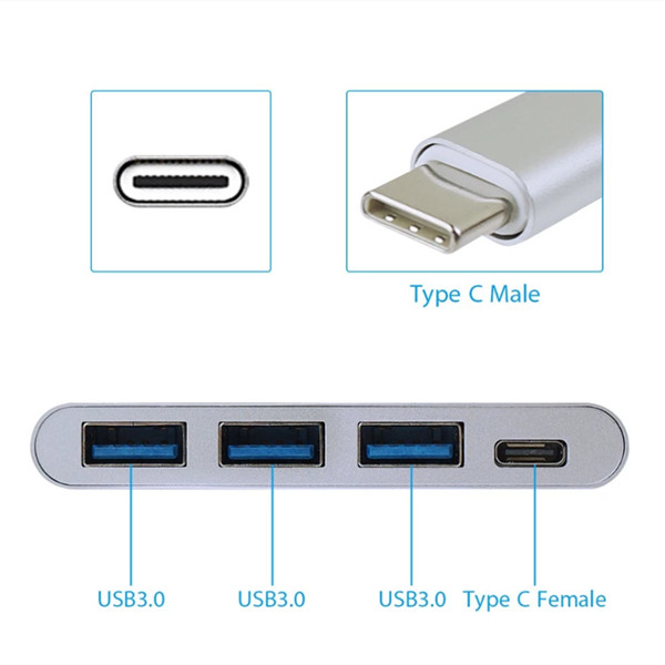 4 In 1 Data Transfer 5 Gbps Macbook Pro Usb C Adapter Hub