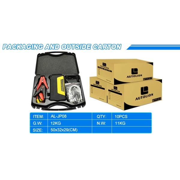 Multi-function Mini Jump Starter Power Bank , Max Battery Charger 16800mah