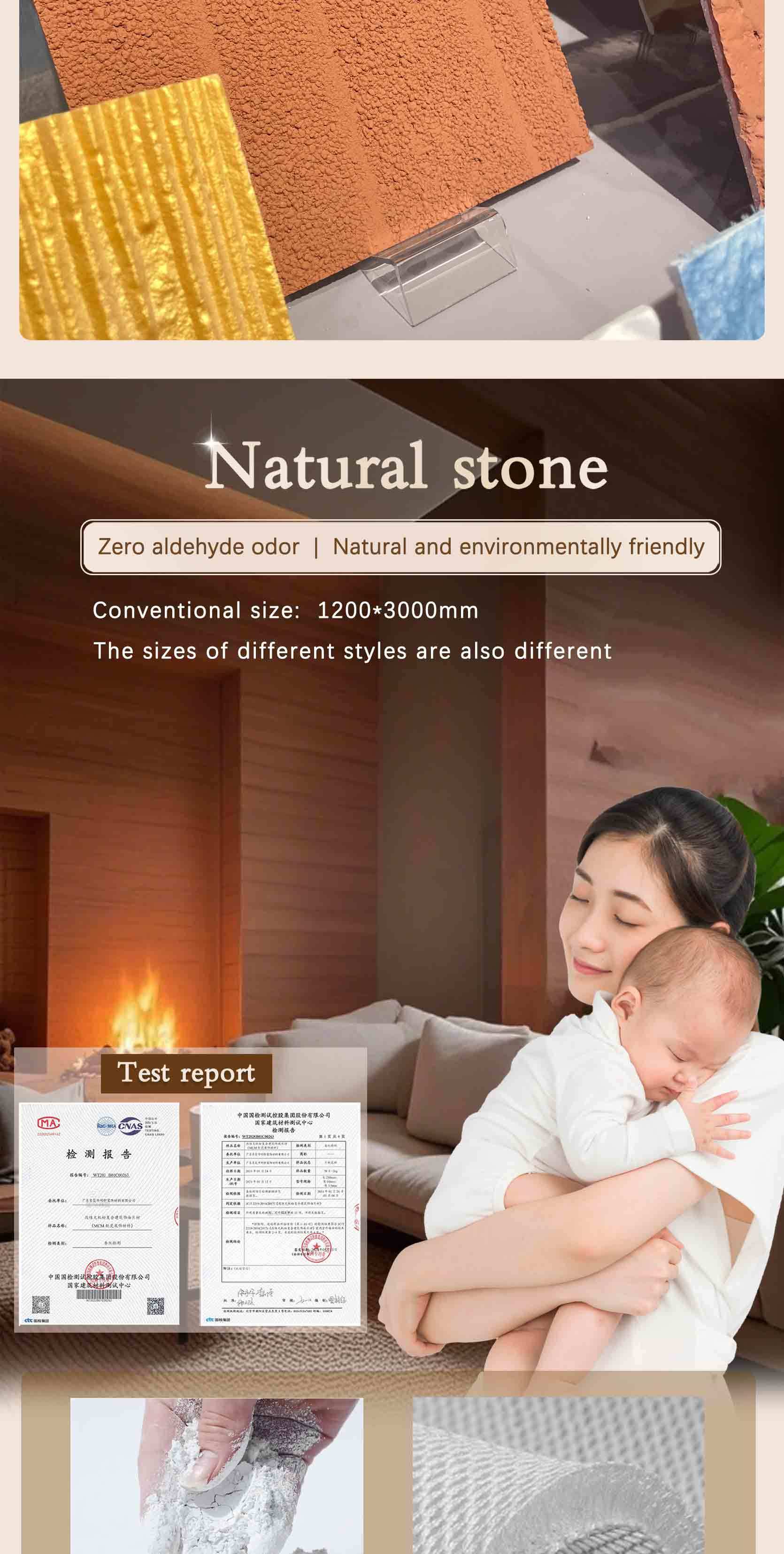Waterproof Fireproof Moisture-Proof Artificial Stone Wall Panels Soft Material Rammed Earth Anti-Static Flexible Stone Wall Art
