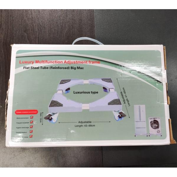 movable washing bracket Fridge Mobile Base Stand Adjustable Washer Dryer Refrigerator Stand With 4 Dual-wheel