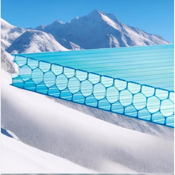 2.1m*5.8m thickness 10mm Blue Polycarbonate Honeycomb Sheet Versatile High-Performance Material for Structural and Decorative