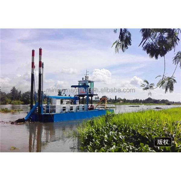 Diesel Power Cutter Suction Dredger 8m Dredging Depth 100cm Draught