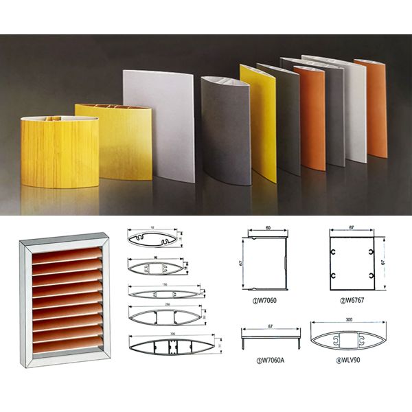 Black aluminum louvers wall mounted or ceiling mounted designed for ventilation sun shading and weather resistance in building facades
