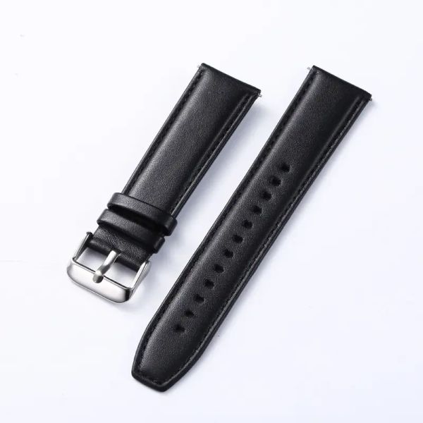 Polished Genuine Leather Watch Strap