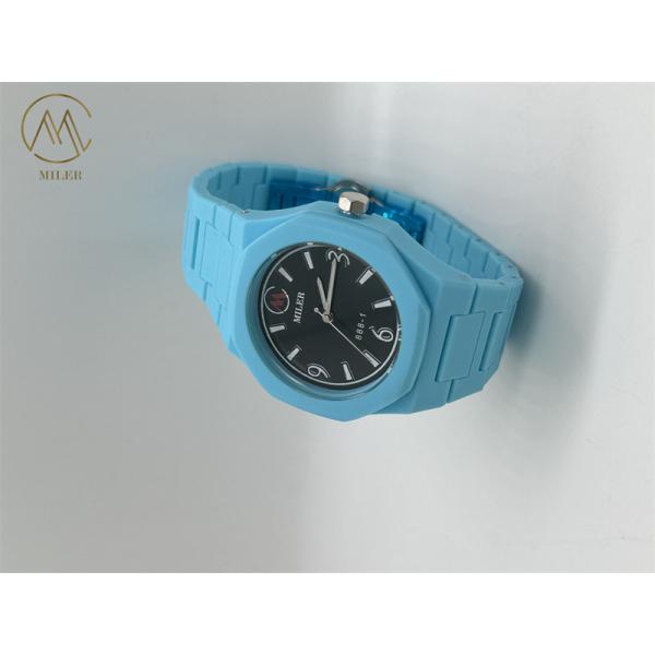 Mineral Dial Window Material Round Case Shape Quartz Wrist Watch