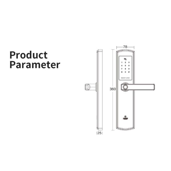 App Control Alexa Enabled Smart Lock , Swipe Card Entry Alexa Enabled Door Lock