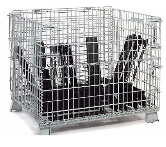 Buy Secure Storage Pallet Stackable Wire Mesh Container at wholesale prices