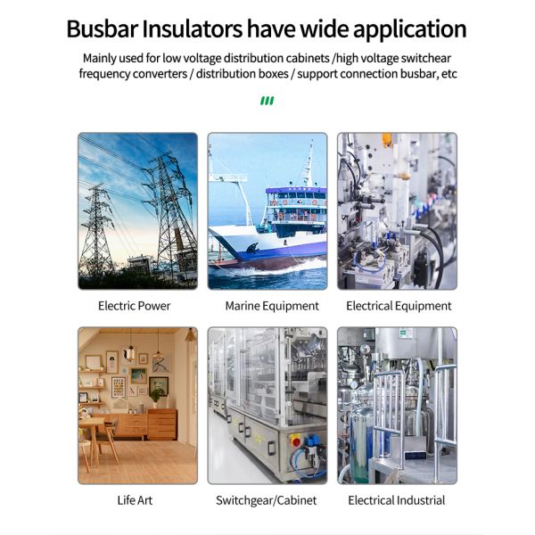 Customized Busbar Clamp Insulator Support Low Voltage Busbar Insulator Support Busbar Clamp