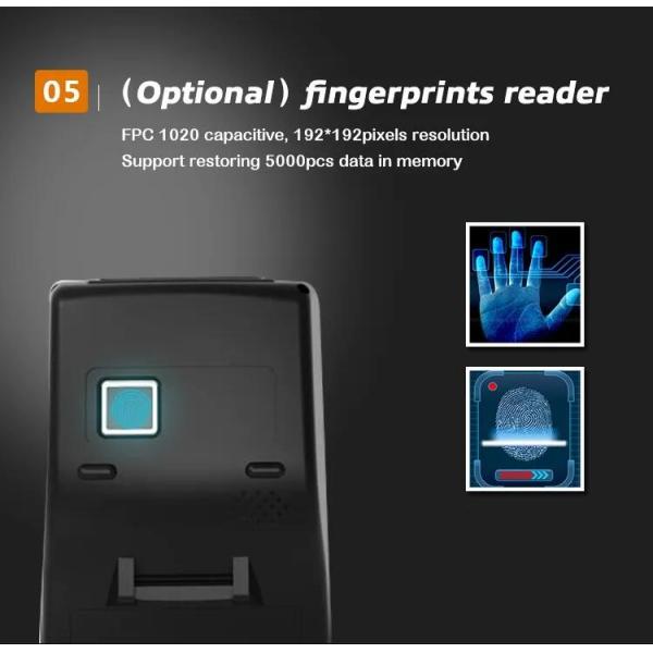5.5 Inch Android 6.0 GPS PDA NFC Reader 1D/2D Barcode Scanner 58mm Printer Fingerprint Terminal