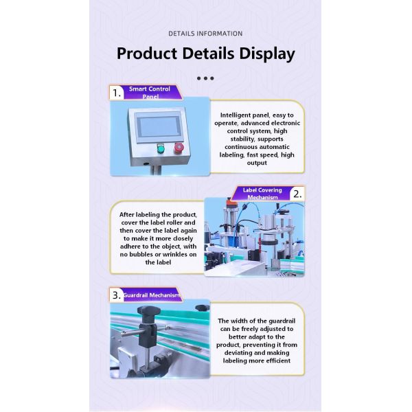 Fully Automatic Chili Sauce Hexagonal Bottle Labeling Machine CH-302D Honey Bottle Plastic Bottle Vertical Labeling Machine