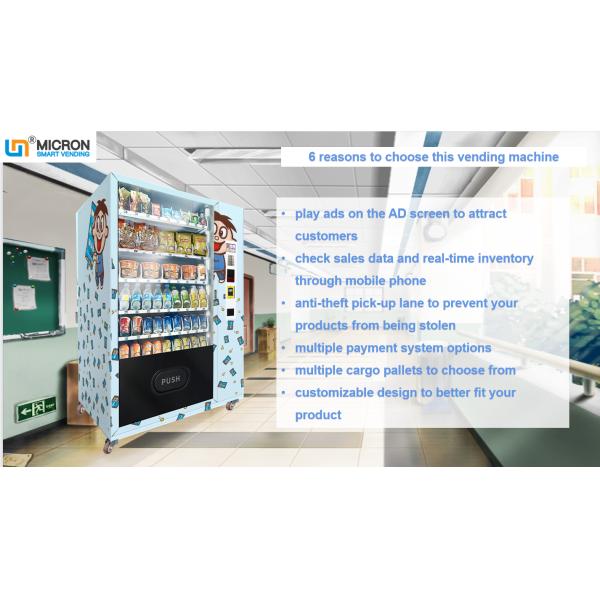 Cheap Snacks And Drinks Vending Machine With Keyboard And Refrigeration System